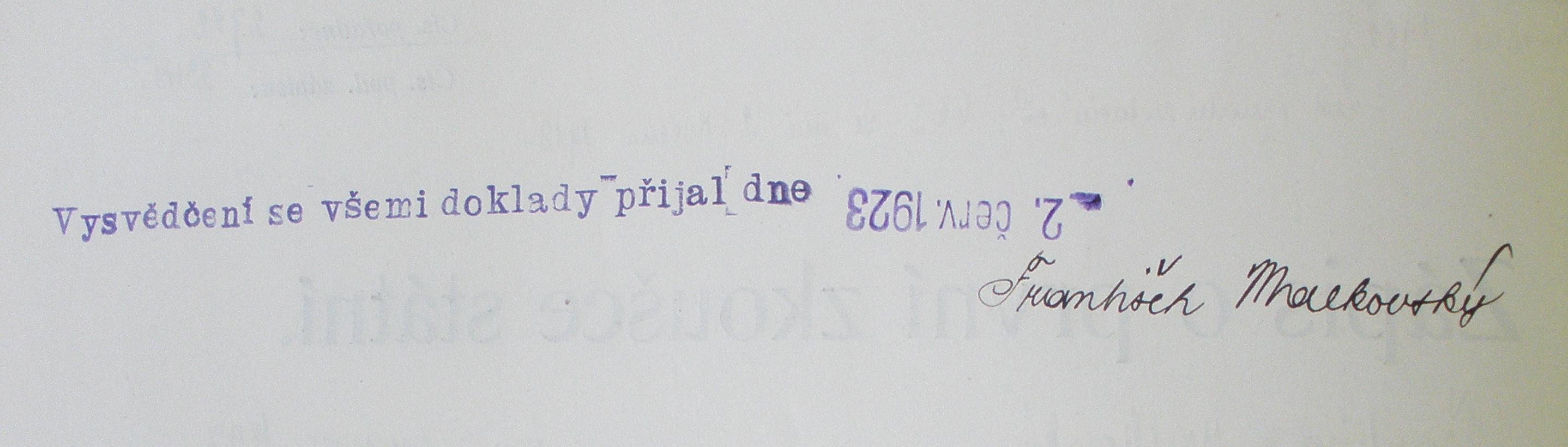 Podpis 1923 Podpis 1923